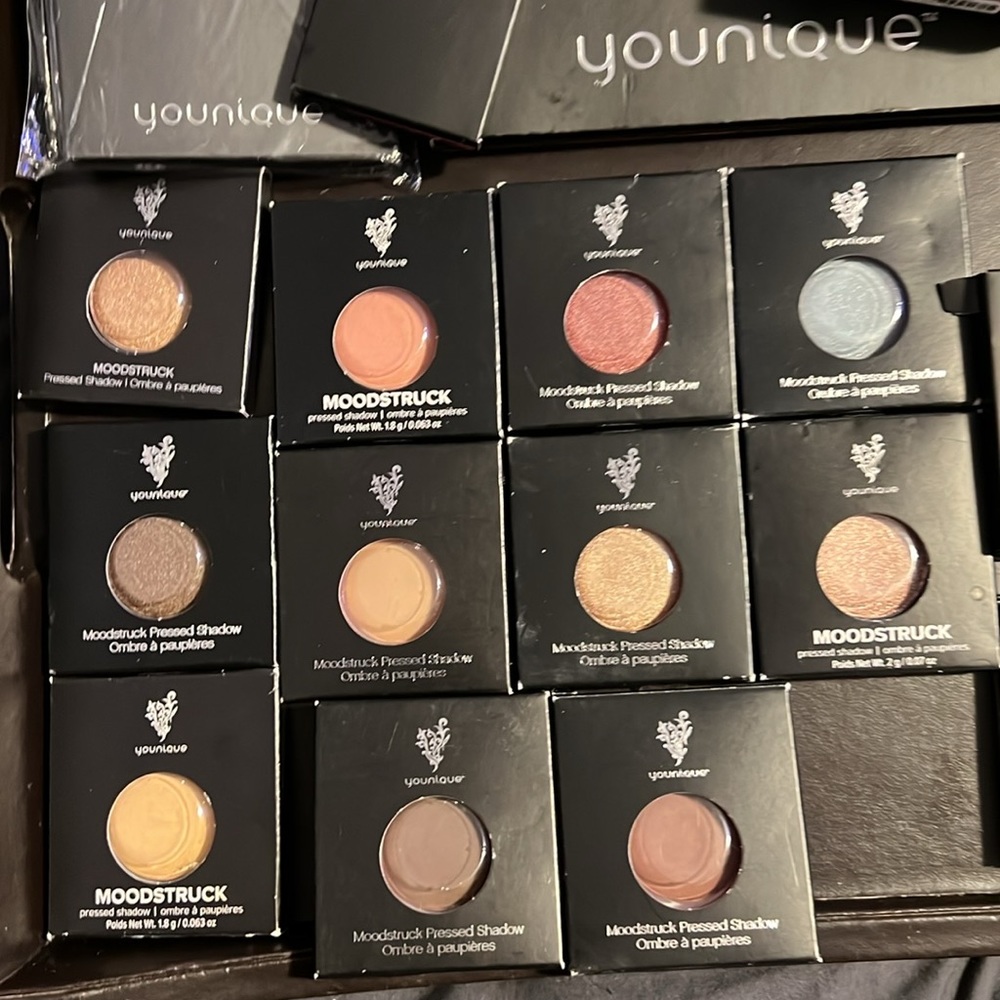 Younique moodstruck pressed shadow 11 shades also have magnetic pallets  4,8,25.